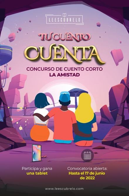 Cartel 2022 de Tu Cuento Cuenta, concurso de cuento corto sobre la amistad